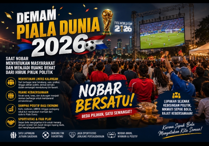 Demam Piala Dunia 2026: Saat Nobar Menyatukan Masyarakat dan Menjadi Ruang Rehat dari Hiruk Pikuk Politik